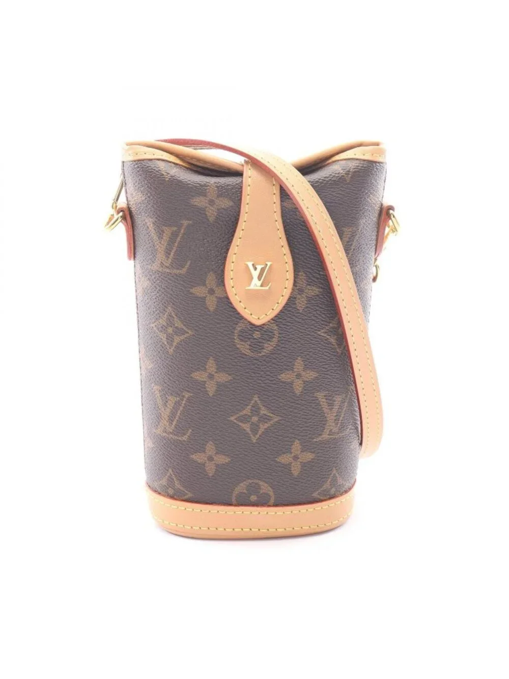 Louis Vuitton Shoulder Bag Fold Pouch Canvas Leather